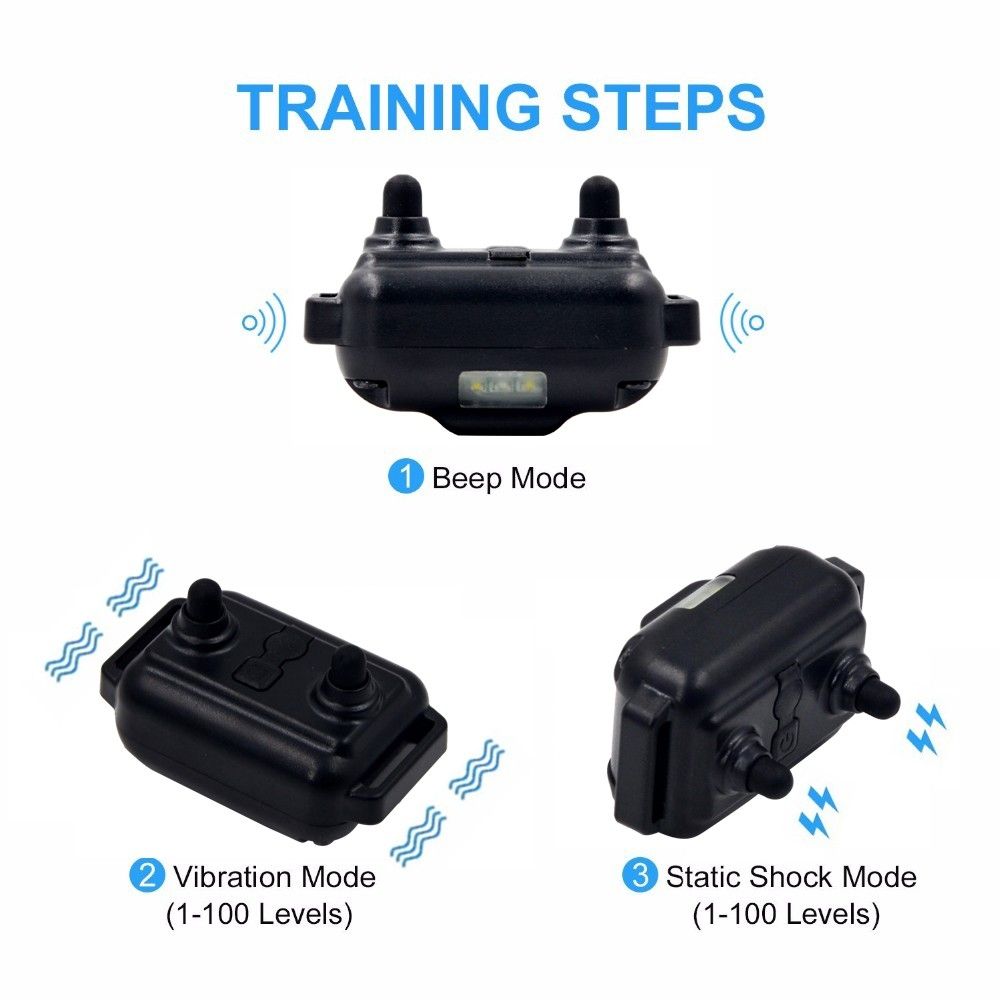 800m Elektrisches Hundetrainingshalsband mit LCD-Display, wiederaufladbares wasserdichtes Halsband, effektives Outdoor-Training