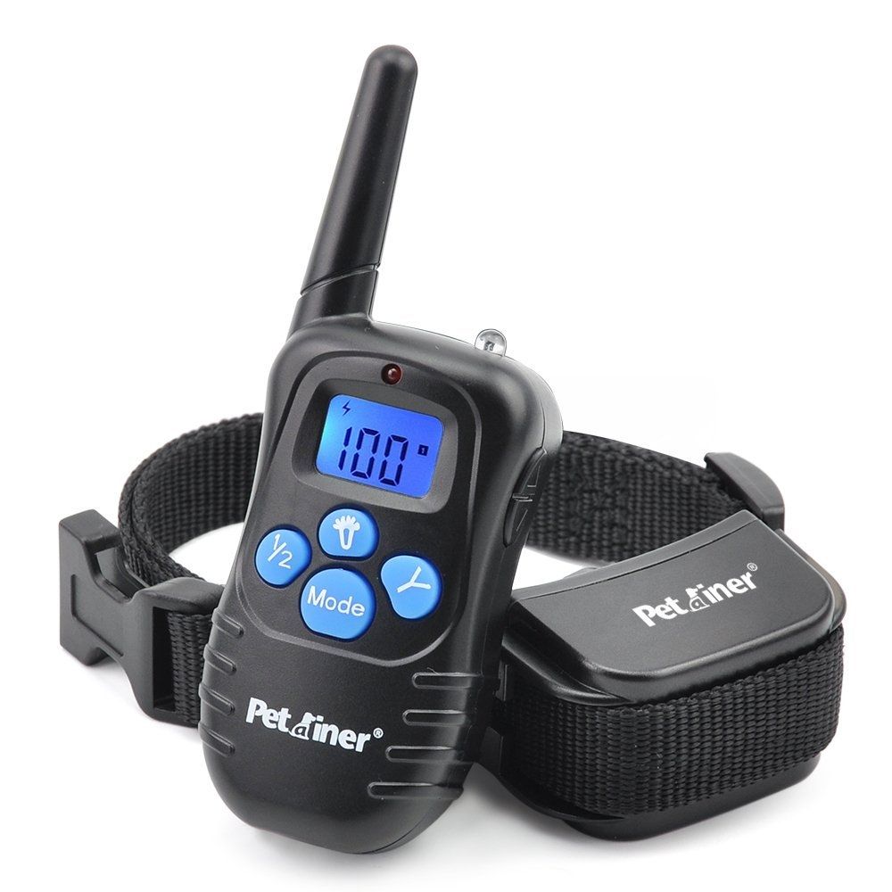 Petrainer 998D Fernbedienungs-Hundetrainingshalsband, elektrisch, 300 m Reichweite, wasserdicht, wiederaufladbarer Hochleistungsakku