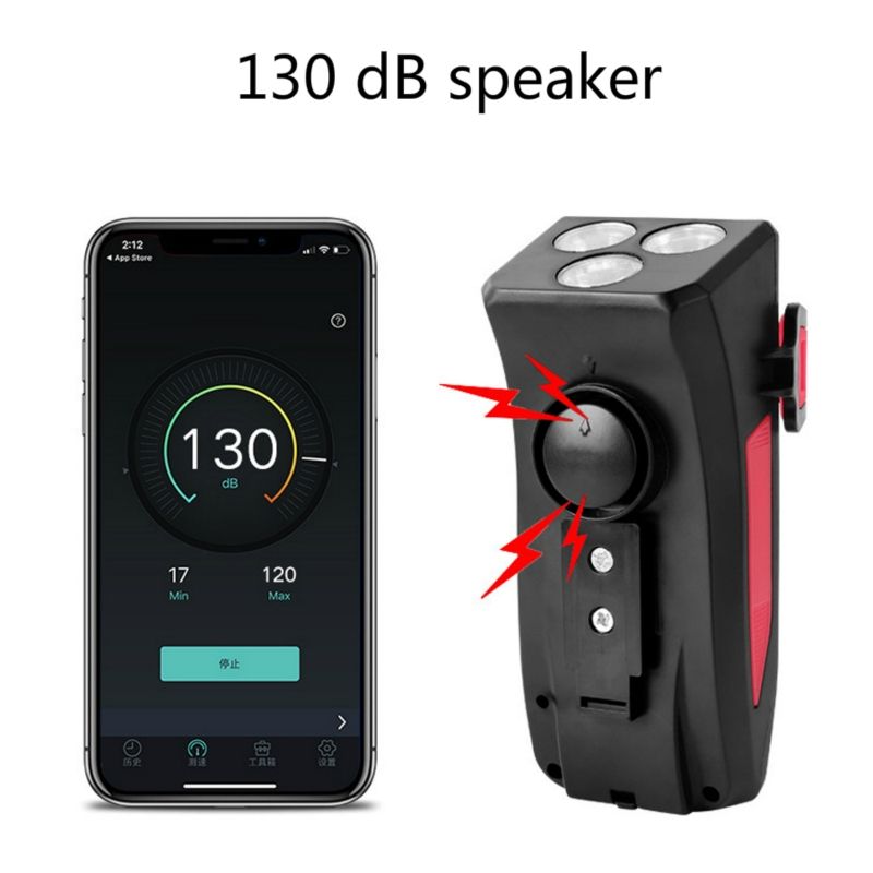 Verbessern Sie das Radfahren mit multifunktionalem 4-in-1-Fahrradlicht, 800 Lumen Taschenlampe, Fahrradhupe, Handyhalter, Powerbank
