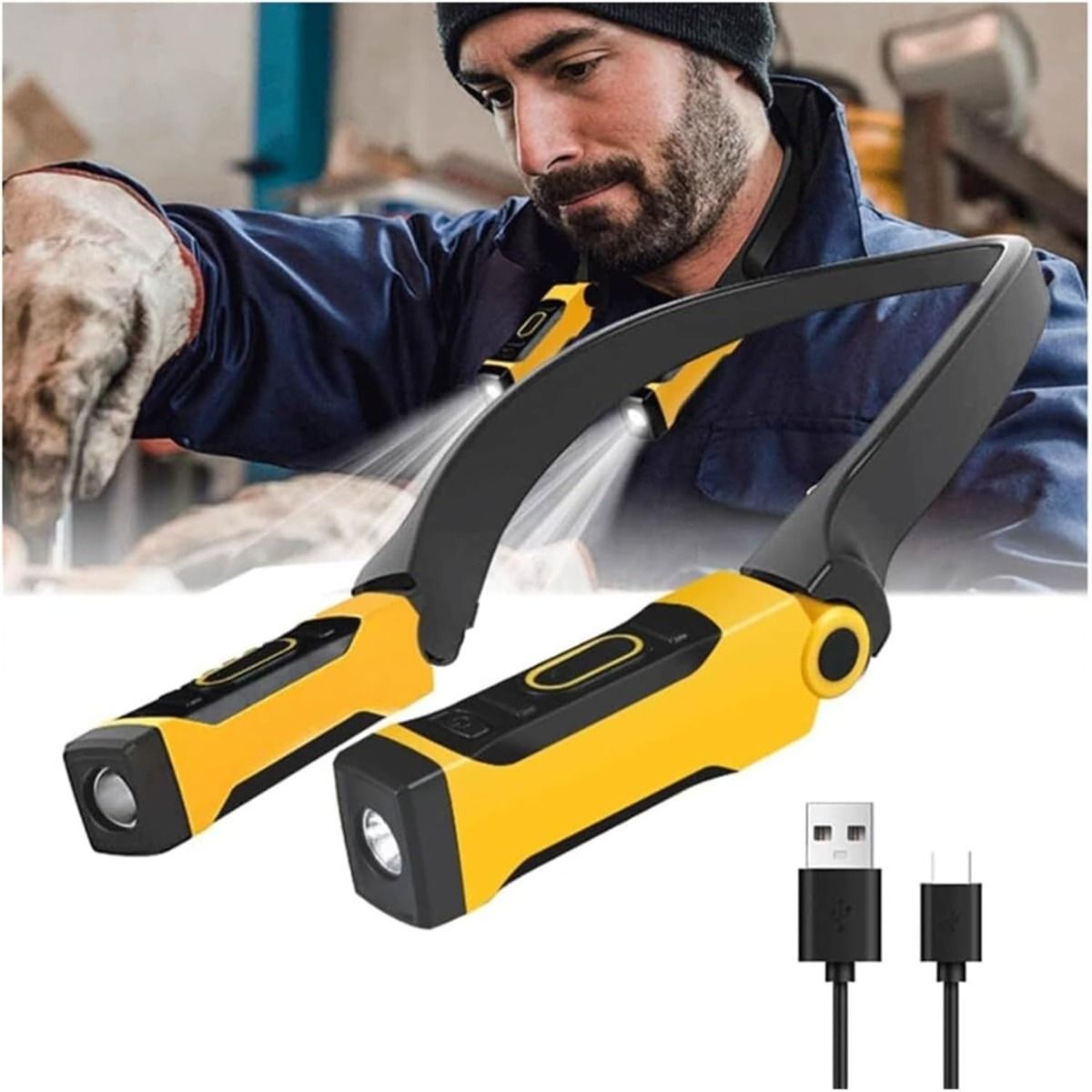 Wiederaufladbares Nackenlicht - LED-Nackenhängelicht - USB-Nackenleselicht