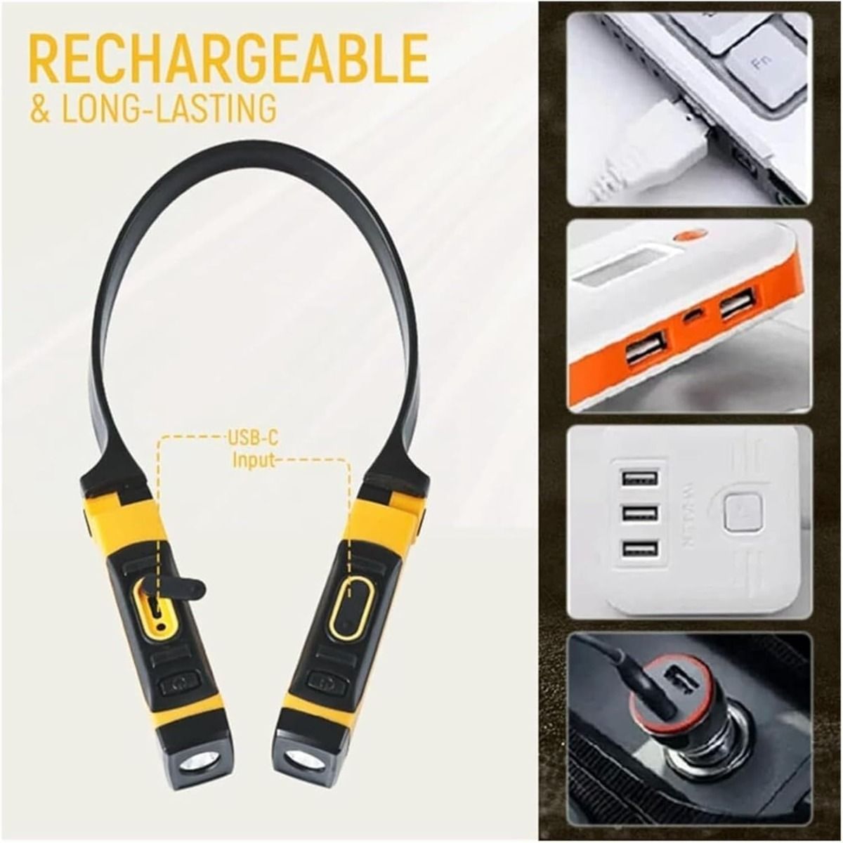 Wiederaufladbares Nackenlicht - LED-Nackenhängelicht - USB-Nackenleselicht