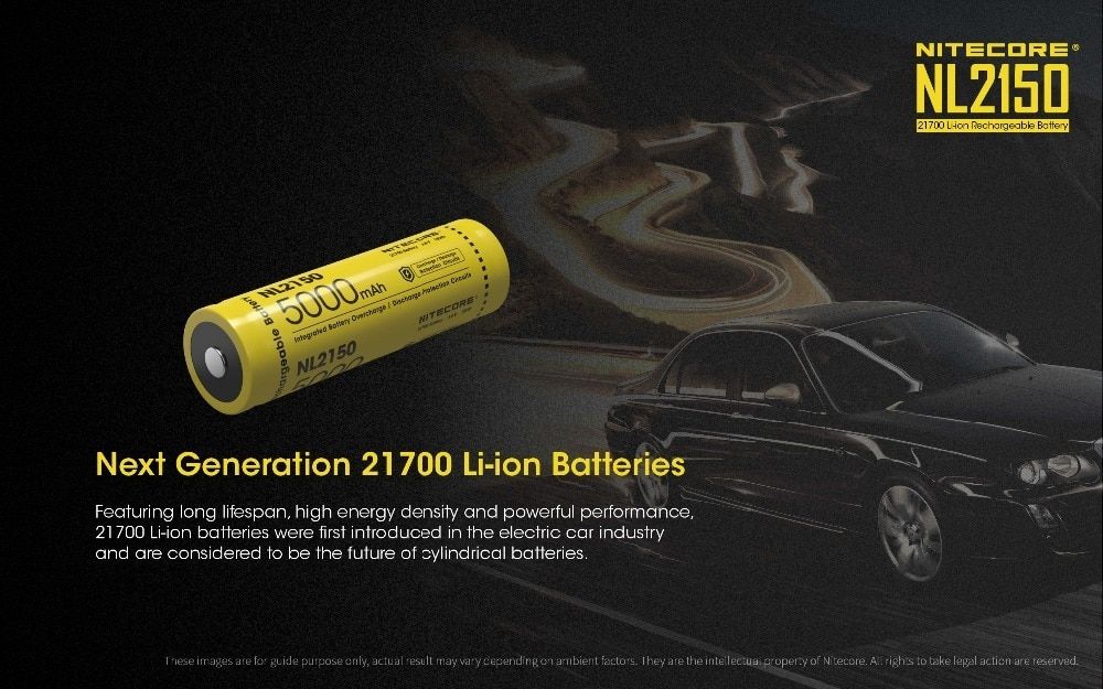NITECORE NL2150 5000mAh 3.6V Li-Ion 21700 langlebiger Akku für Outdoor-Ausrüstung und tragbare Elektronik
