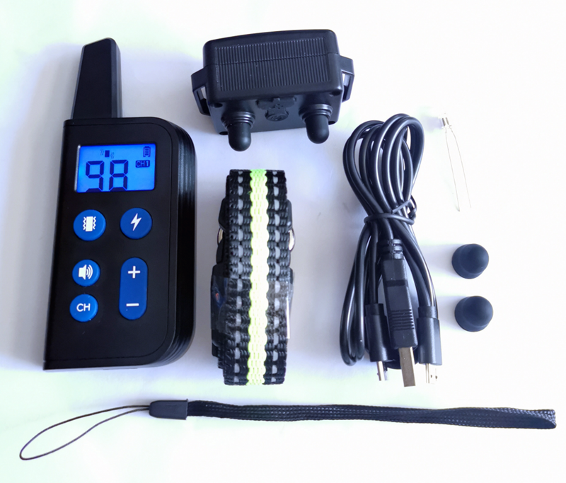 Wasserdichtes elektrisches Hundetrainingshalsband mit 1000 m Reichweite und einstellbaren Stimulationsstufen für humanes Training