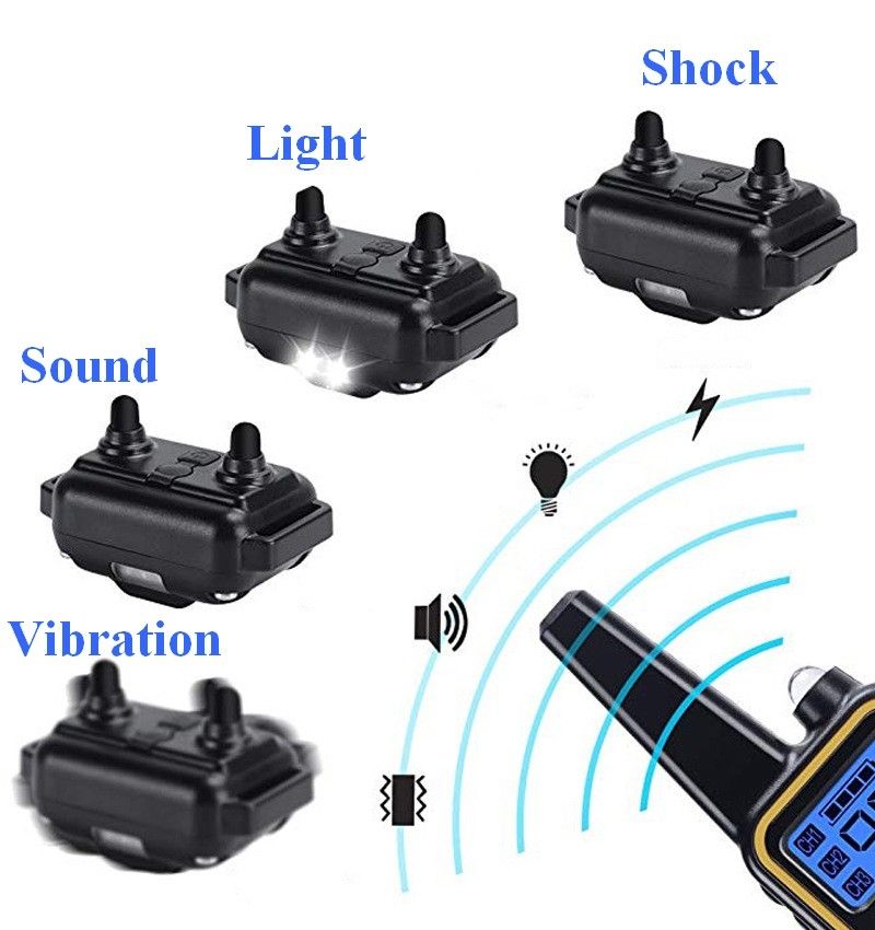 800m Elektrisches Hundetrainingshalsband mit LCD-Display, wiederaufladbares wasserdichtes Halsband, effektives Outdoor-Training