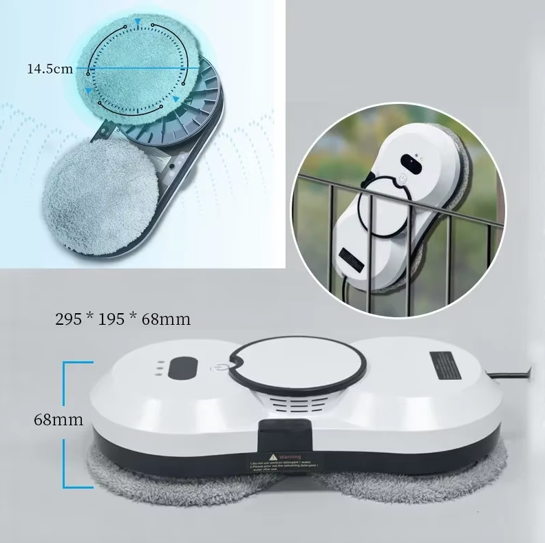 Fensterreinigungsroboter mit intelligenter Technologie, automatischer Wasserzerstäubung und 5600 Pa Saugkraft für mühelose, schlierenfreie Fenster