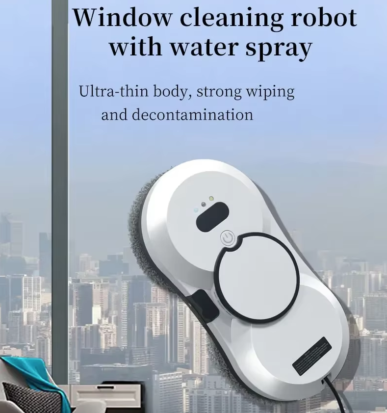 Fensterreinigungsroboter mit intelligenter Technologie, automatischer Wasserzerstäubung und 5600 Pa Saugkraft für mühelose, schlierenfreie Fenster