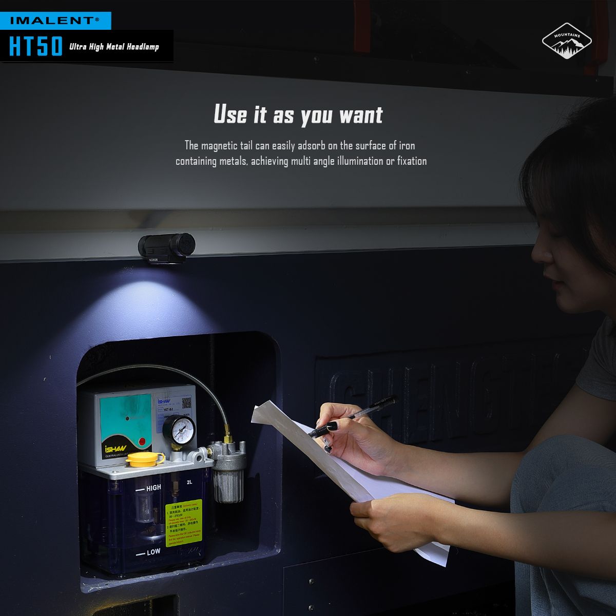 IMALENT HT50 LED-Stirnlampe mit doppelte Lichtquellen wiederaufladbare Stirnlampe für Camping und Outdoor-Abenteuer