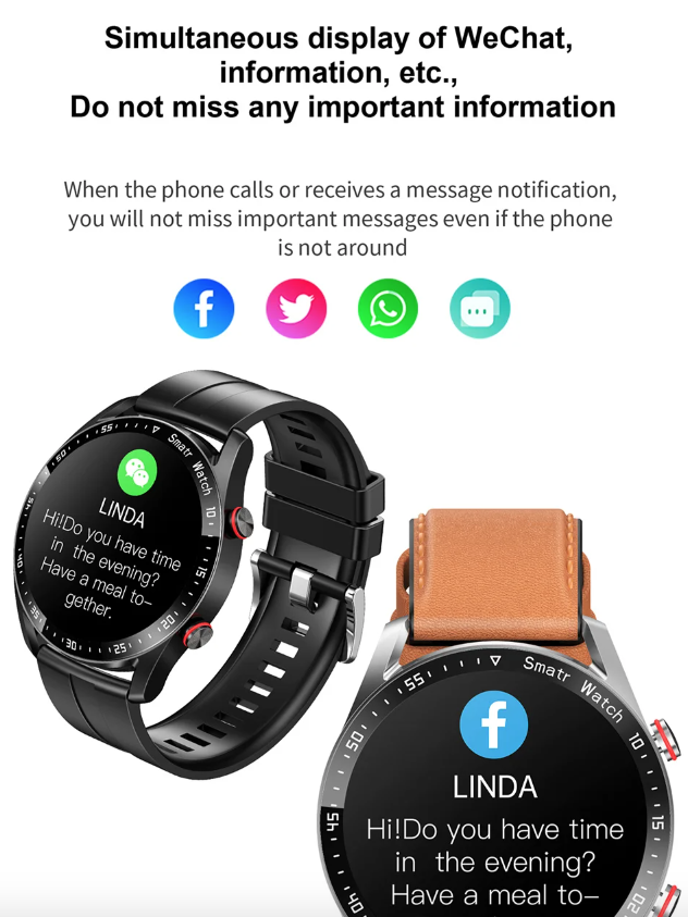 HW20 ECG+PPG Bluetooth-Anruf Smartwatch