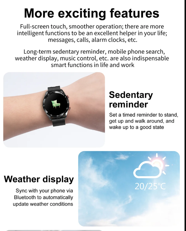 HW20 ECG+PPG Bluetooth-Anruf Smartwatch