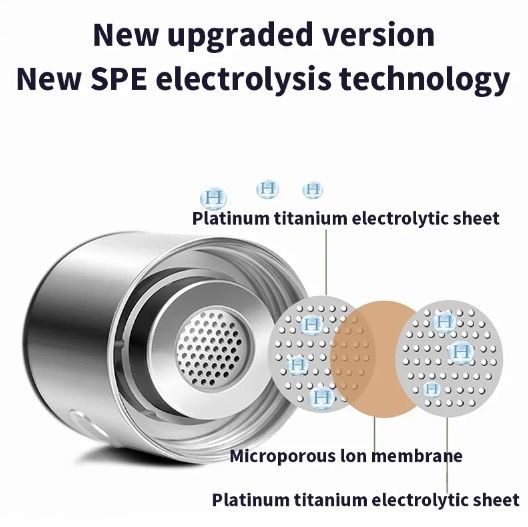 Tragbarer Wasserstoffgenerator Wasserbecher 420 ml Borosilikatglas für Gesundheit Zellgesundheit und Flüssigkeitszufuhr
