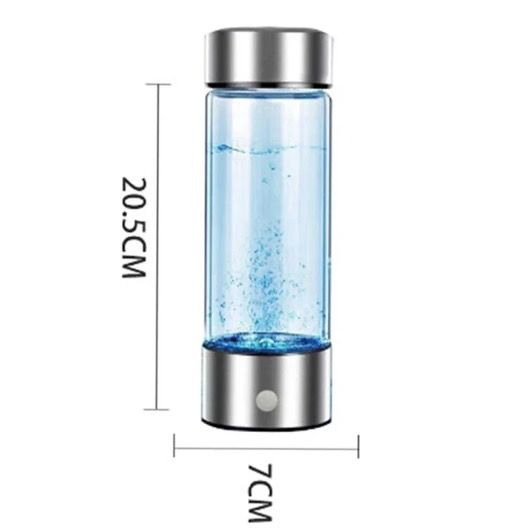 Tragbarer Wasserstoffgenerator Wasserbecher 420 ml Borosilikatglas für Gesundheit Zellgesundheit und Flüssigkeitszufuhr