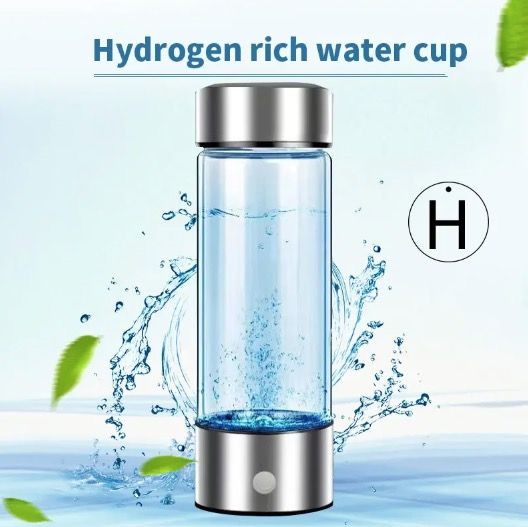 Tragbarer Wasserstoffgenerator Wasserbecher 420 ml Borosilikatglas für Gesundheit Zellgesundheit und Flüssigkeitszufuhr