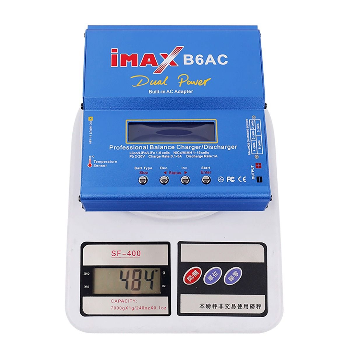 Imax B6AC 80W 6A RC-Ladegerät mit digitalem LCD für LiPo- und NiMH-Akkus, maximale Sicherheit, Schnellladung