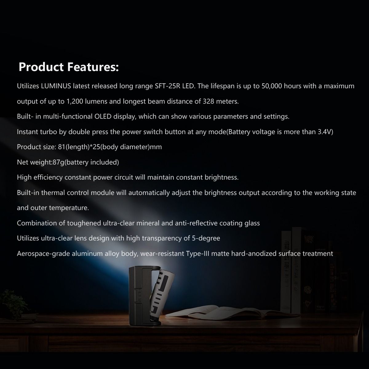 IMALENT LD35 Mini EDC Taschenlampe 1200 Lumen | USB-C wiederaufladbar & Robust für Outdoor, Alltag