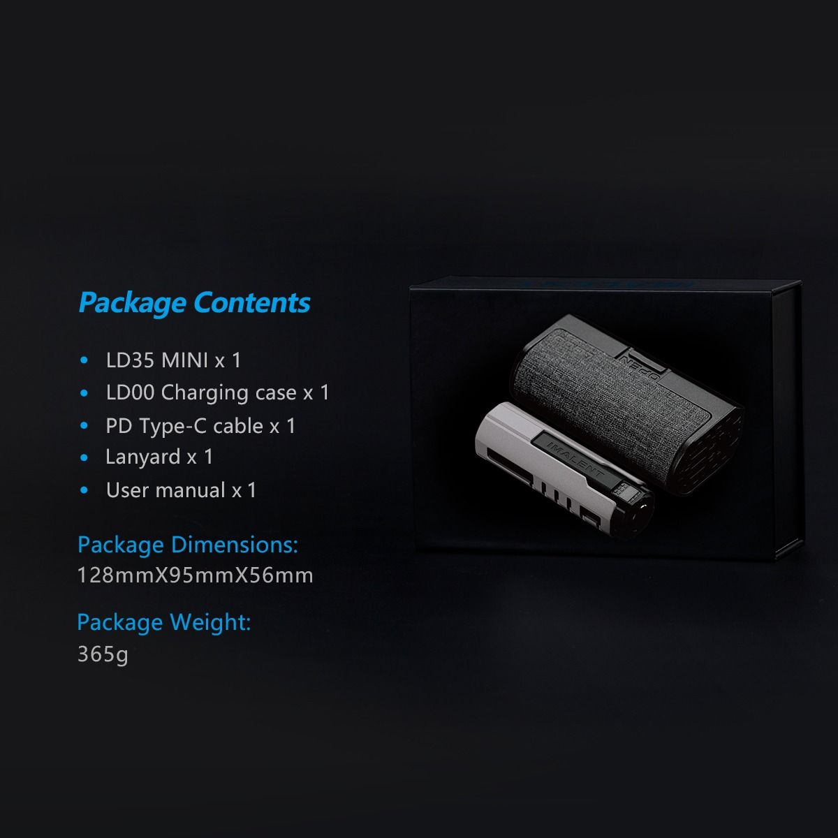 IMALENT LD35 Mini EDC Taschenlampe 1200 Lumen | USB-C wiederaufladbar & Robust für Outdoor, Alltag