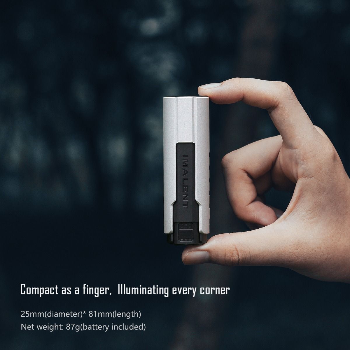 IMALENT LD35 Mini EDC Taschenlampe 1200 Lumen | USB-C wiederaufladbar & Robust für Outdoor, Alltag