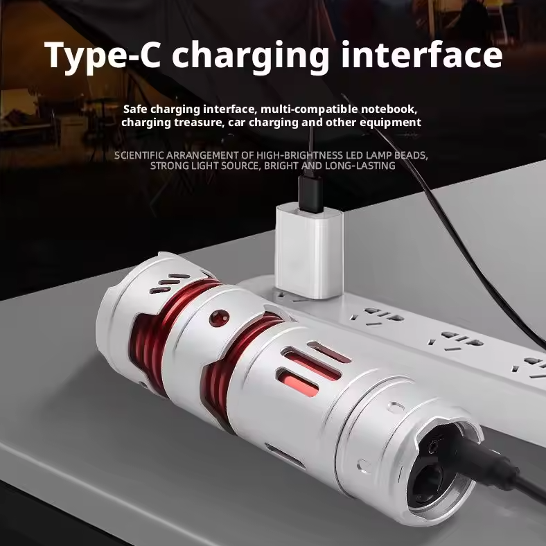 Mini-EDC-Taschenlampe: USB-wiederaufladbar, tragbar & Notlicht. Perfekt für Camping & Wandern!