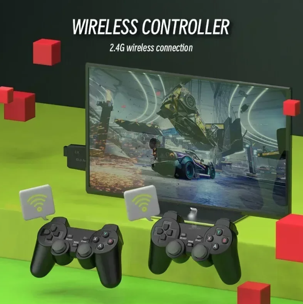 M8 Videospielkonsole mit 2.4G Wireless Controller 4K Retro Spiele und umfangreiche Spielebibliothek 10000 Spiele