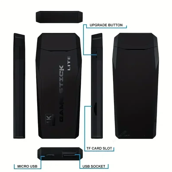 M8 Videospielkonsole mit 2.4G Wireless Controller 4K Retro Spiele und umfangreiche Spielebibliothek 10000 Spiele