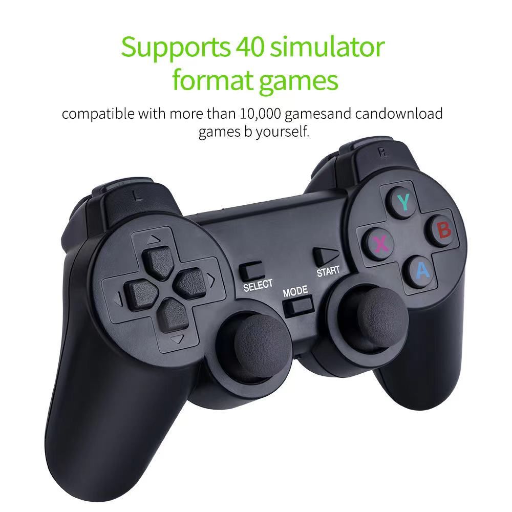 Retro Gaming Konsole 2.4G Doppelter Drahtlos-Controller 10.000 Spiele 64GB PS1 GBA Klassiker 4K Weihnachtsgeschenk