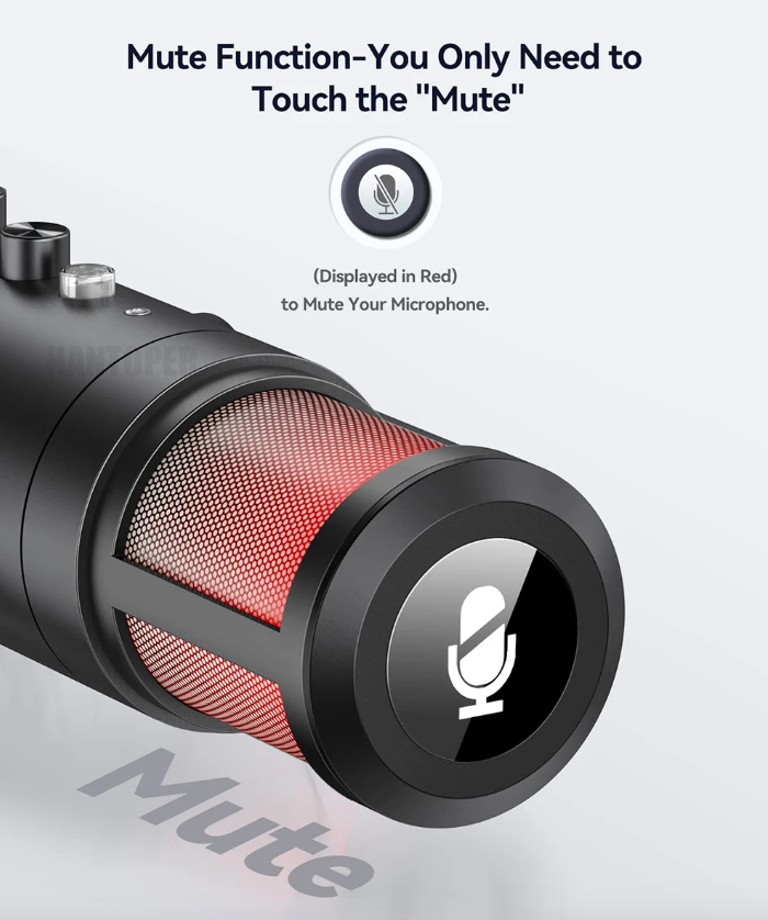 MU900PRO RGB USB Mikrofon für Streaming mit dynamischer RGB-Beleuchtung und Nierencharakteristik für hohe Klangqualität