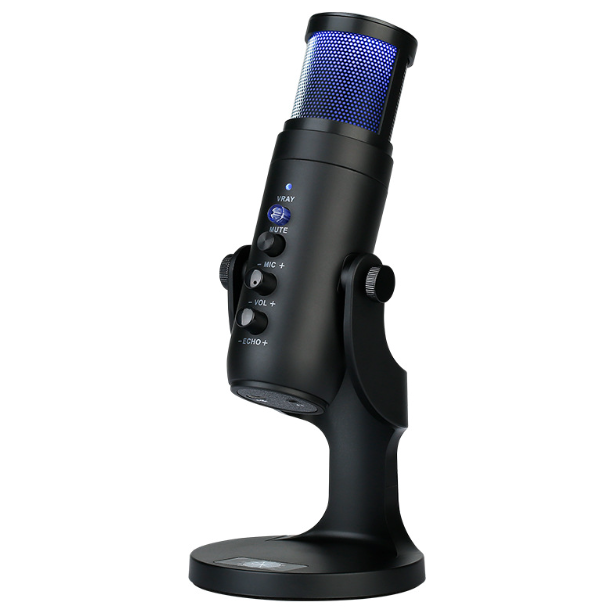 MU900PRO RGB USB Mikrofon für Streaming mit dynamischer RGB-Beleuchtung und Nierencharakteristik für hohe Klangqualität