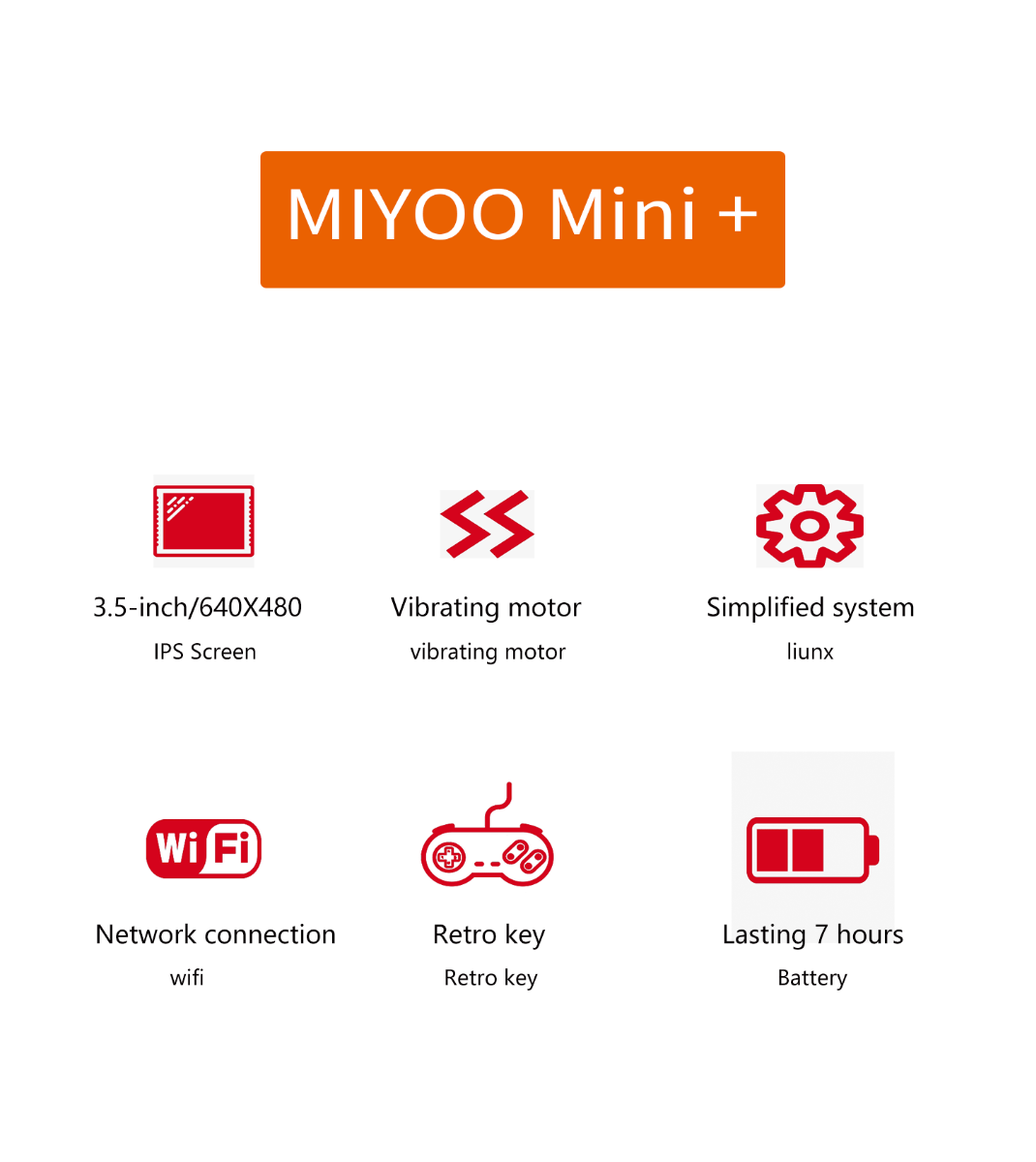 MIYOO Mini Plus Tragbare Retro-Handheld-Konsole mit 3.5 Zoll IPS Display für nostalgisches Gaming unterwegs