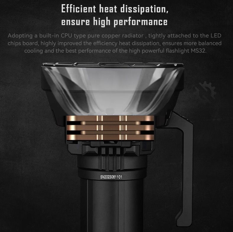 IMALENT MS32 200000 Lumen LED Taschenlampe Hochleistungstaschenlampe für Abenteuerbeleuchtung und Nachtschichtarbeit