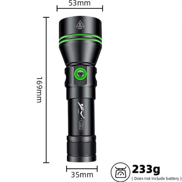 P70 Tauchlampe 5000 Lumen | Super hell & IPX8 bis 200m | Professionelle Unterwasserlampe