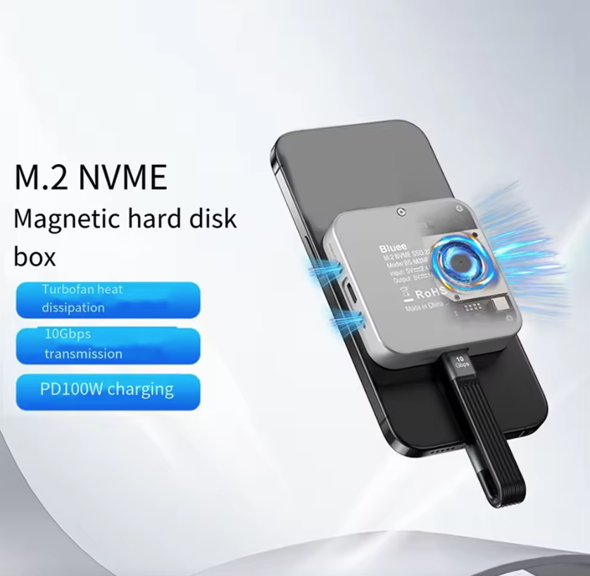 Blueendless M.2-Magnet-Dockingstationen, NVMe-SSD-Gehäuse, HDMI-High-Definition-Type-C-3.2-Schnelllade-Laptop-Konverter