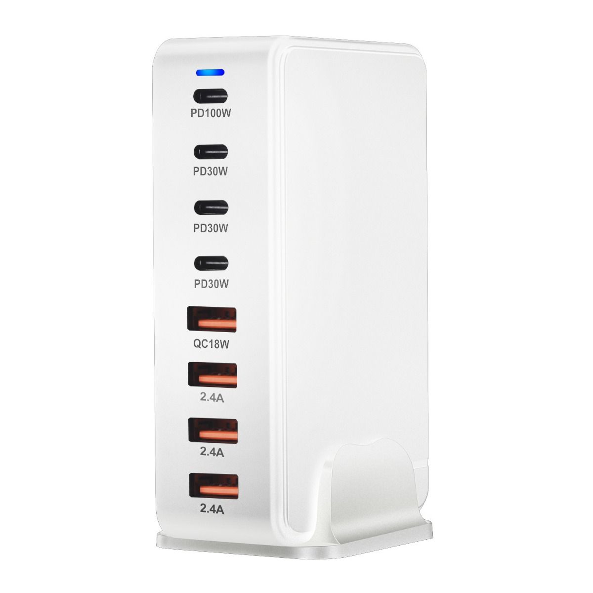 240W Desktop-GaN-Ladegerät 8-Port USB Typ C PD Schnellladung Mobil-Ladegerät Smart-Technologie Multi-Geräte-Hub