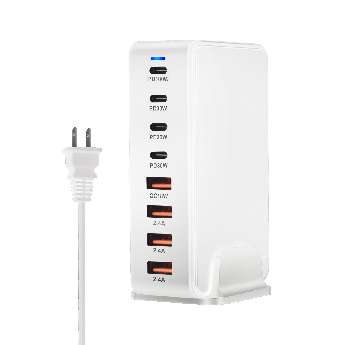 240W Desktop-GaN-Ladegerät 8-Port USB Typ C PD Schnellladung Mobil-Ladegerät Smart-Technologie Multi-Geräte-Hub