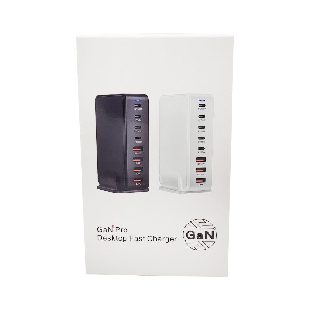 240W Desktop-GaN-Ladegerät 8-Port USB Typ C PD Schnellladung Mobil-Ladegerät Smart-Technologie Multi-Geräte-Hub