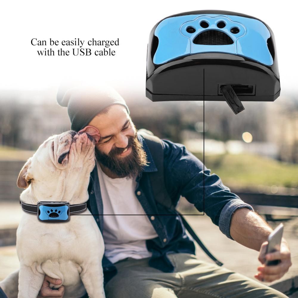 Haustierhund Anti Bellen Gerät Ultraschall Hundetraining Kragen mit USB Aufladung für humane Bellenkontrolle