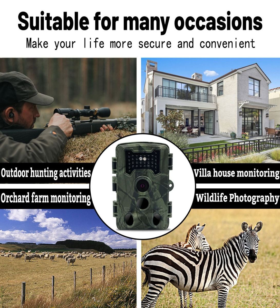 PR1000 Jagdkamera 36MP HD Wildtierüberwachung mit Infrarot-Nachtsicht für fortschrittliche Außenfotografie