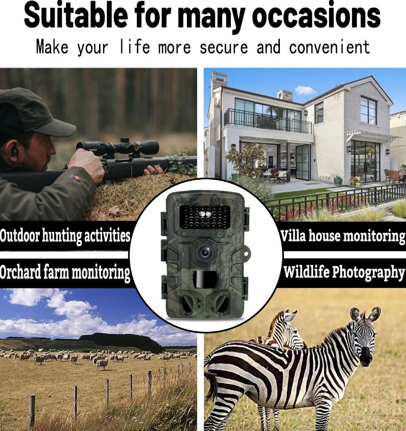 PR700 Wildkamera mit Infrarot-Nachtsicht und schnellem Auslöser für Wildbeobachtung und Haussicherheit
