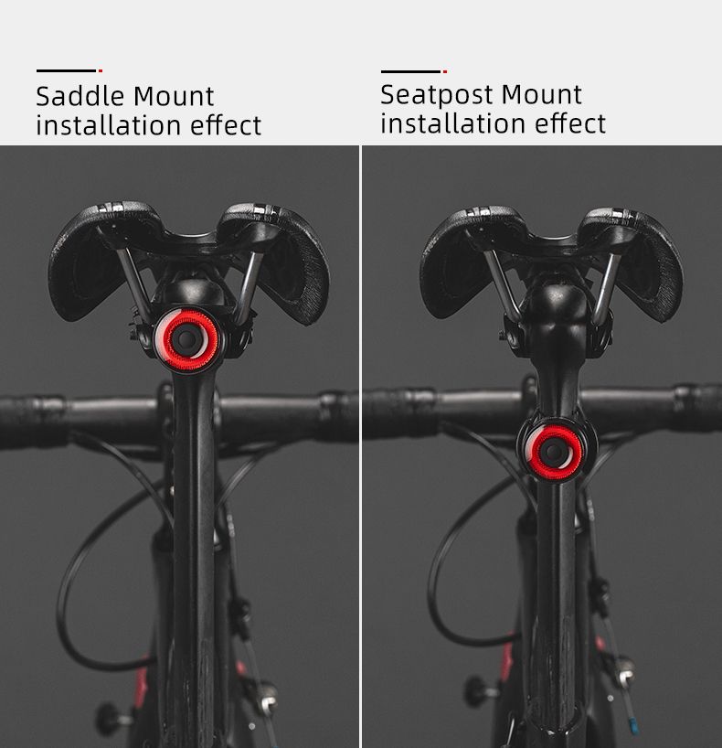 ROCKBROS Q3 Fahrradrücklicht mit intelligentem Bremssensor, IPX6 wasserdicht, für Sicherheit beim MTB und Straßenradfahren