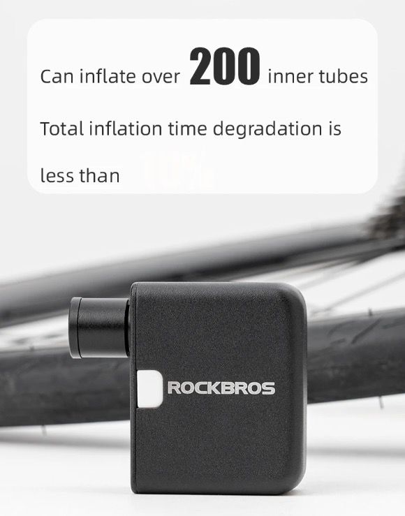 ROCKBROS tragbarer Mini-Elektro-Luftpumpe 100PSI wiederaufladbar robust Fahrrad Motorrad Auto Reifenaufpumpgerät