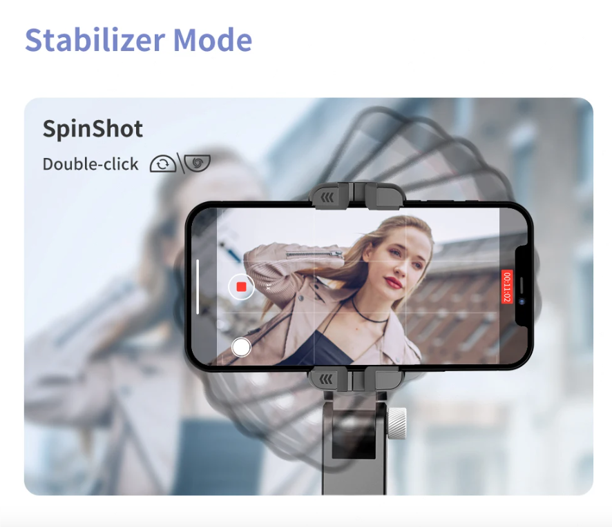 Q18 Selfie-Stick mit 360-Grad-Drehung und intelligentem Tracking-Kardanstabilisator für stabile Handyfotografie