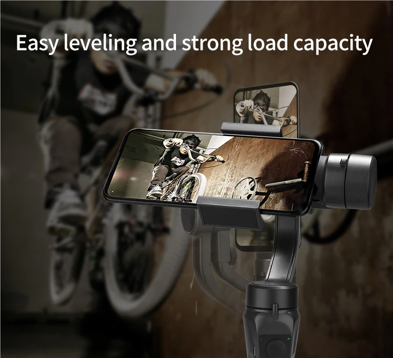 F6 3-Achsen-Gimbal-Handheld-Stabilisator für flüssige Videoaufnahmen, Smartphone-Fotografie und Action-Kamera-Stabilisator
