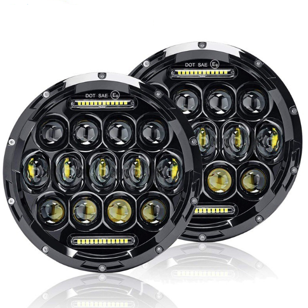 7 Zoll Motorrad LED Scheinwerfer Harley Jeep Wrangler Offroad 75W IP67 Wasserdicht Beam DRL Zubehör