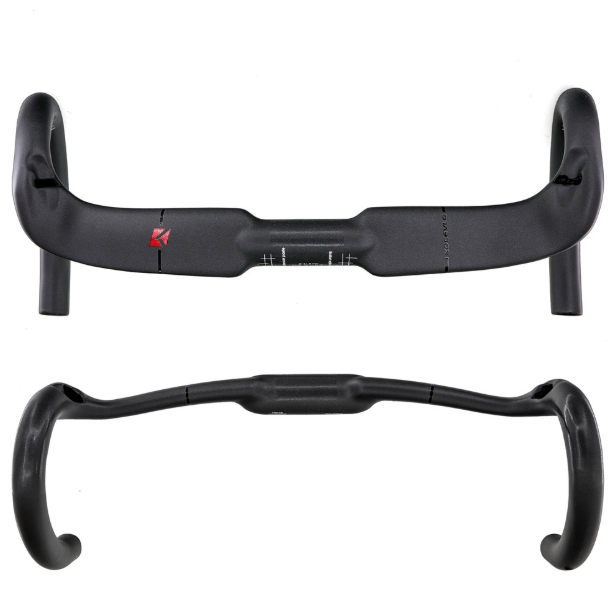 Rennrad-Rennlenker, vollständig aus Carbonfaser, komplett interne Kabel, 31,8 mm nach außen gewinkelte Drop-Bars für Gravel-Bike-Lenker
