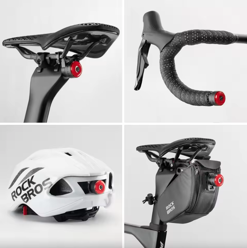 ROCKBROS R0 Lenkerendkappe Fahrradlicht Typ-C MTB Rennrad Rücklicht