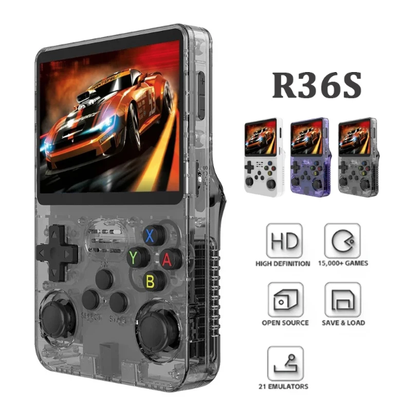 R36S Retro-Handheld-Videospielkonsole 3,5-Zoll-IPS-Bildschirm Linux-System 10.000 klassische Spiele tragbar