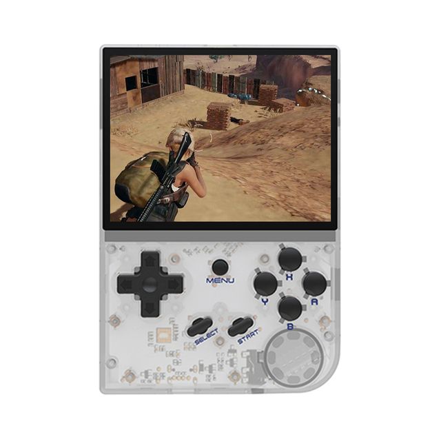 ANBERNIC RG35XX Retro-Handheld-Spielkonsole 3,5 Zoll IPS Touchscreen Quad-Core CPU Lebendiges Display Weiß