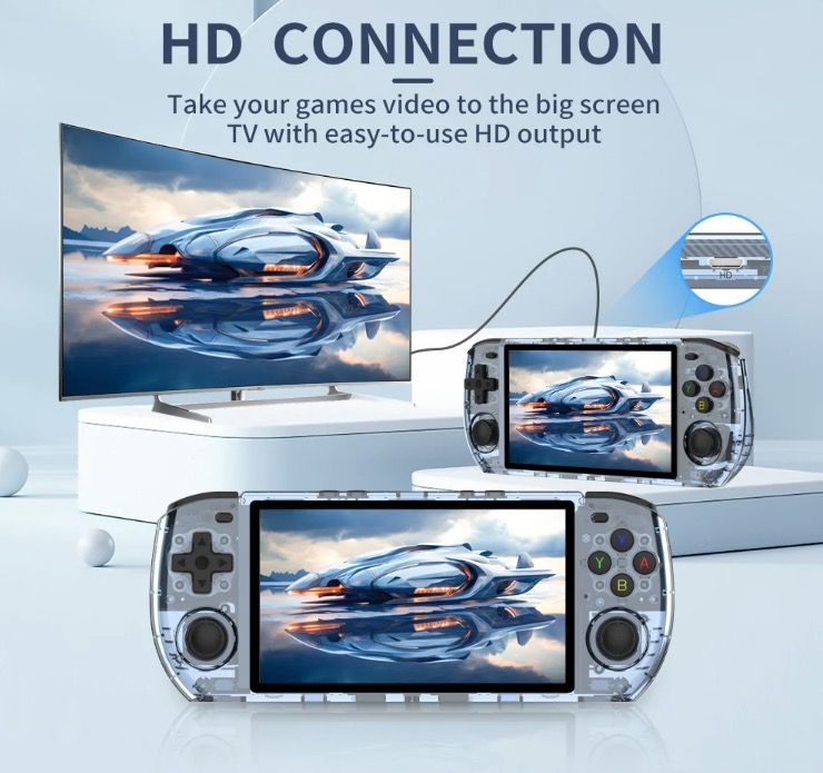 POWKIDDY RGB10 MAX3 Retro Handheld-Konsole 5 Zoll IPS RK3566 Nostalgisches Gaming Open-Source 1280x720