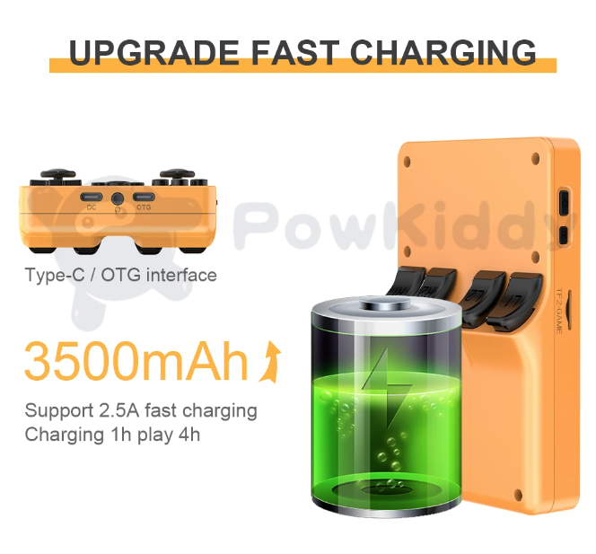 POWKIDDY RGB20S Retro-Gaming Handheld-Konsole RK3326 mit 3,5-Zoll-4:3-IPS-Bildschirm für nostalgisches Gaming