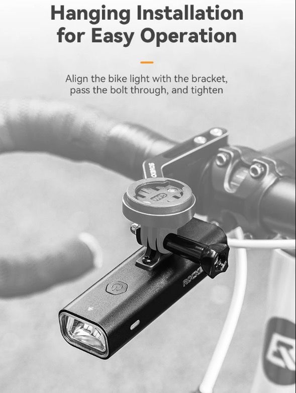 ROCKBROS RHL-1000LUMEN Fahrrad-Frontlicht 1000 Lumen Aluminiumlegierung regendicht Typ-C wiederaufladbar