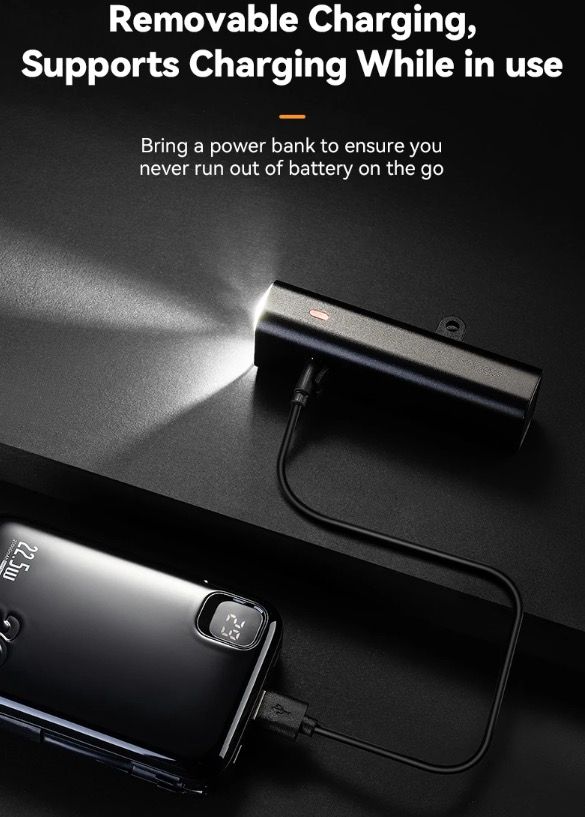 ROCKBROS RHL-1000LUMEN Fahrrad-Frontlicht 1000 Lumen Aluminiumlegierung regendicht Typ-C wiederaufladbar