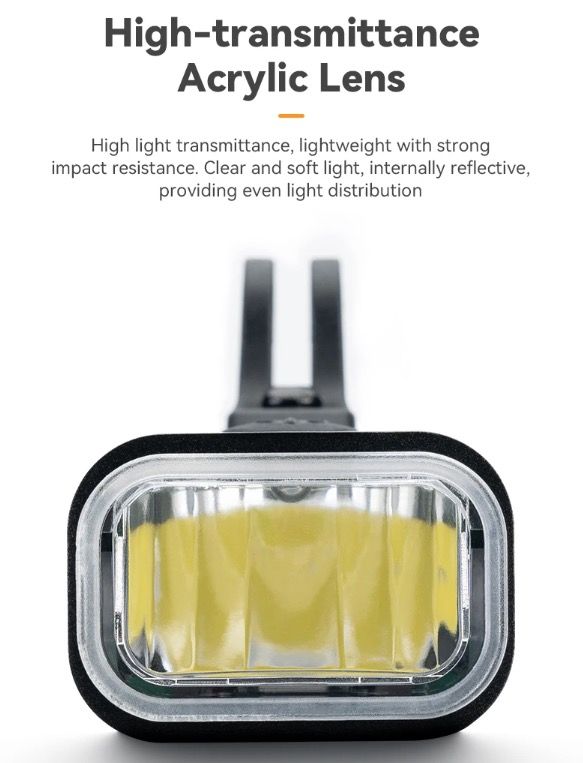 ROCKBROS RHL-1000LUMEN Fahrrad-Frontlicht 1000 Lumen Aluminiumlegierung regendicht Typ-C wiederaufladbar